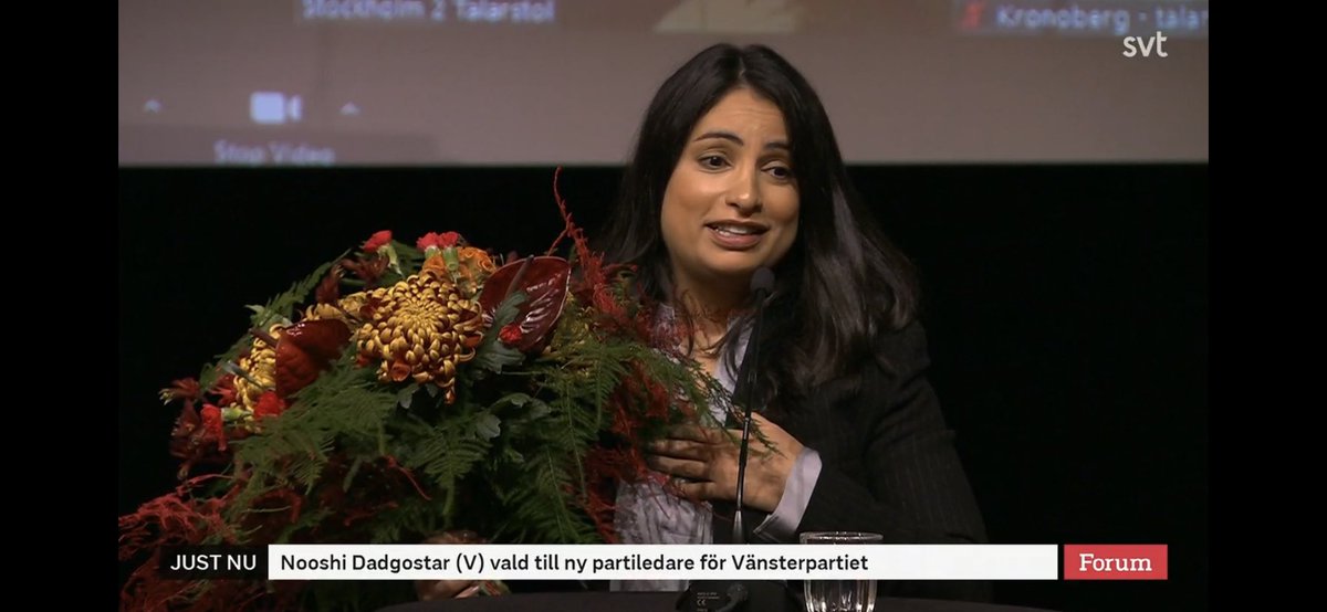 Nooshi Dadgostar vald enhälligt till ny partiledare för Vänsterpartiet @svtnyheter 