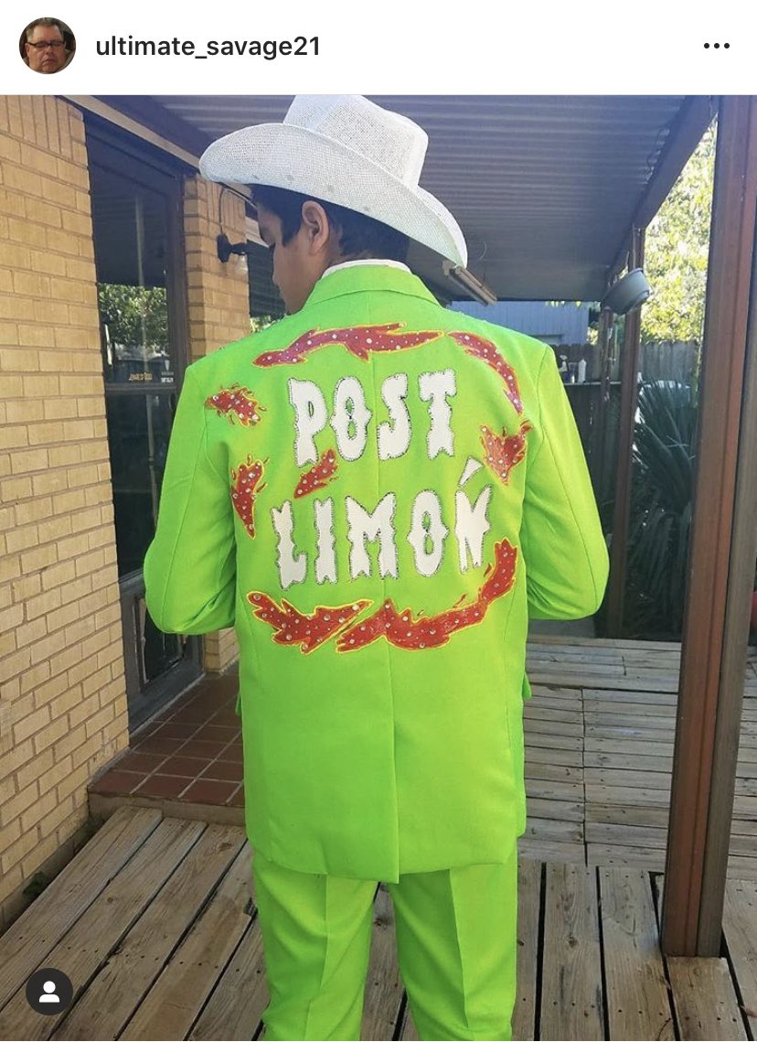 gabbytill94's tweet photo. My 14 year-old cousin worked so hard to become his idol @PostMalone!
If you see this, will you please tag Post and show him some love on Instagram?
I’ve never seen a bigger Post Malone fan and it would make his life! 😂
#HappyHalloween #PostMalone #PostLimon #Halloween2020 https://t.co/VdfGyHB6Pk