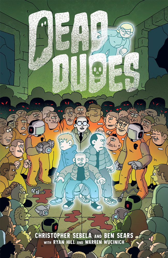 KateZStone's tweet image. #DeadDudes  by @xtop @bensears @warrenwucinich and @josephryanhill  is a perfect #Halloween read! A silly, spooky page turner about ghost hunters who find out ghosts are DEFINITELY real when they get murdered by ghouls! ☠👻 Logo and book design by me.