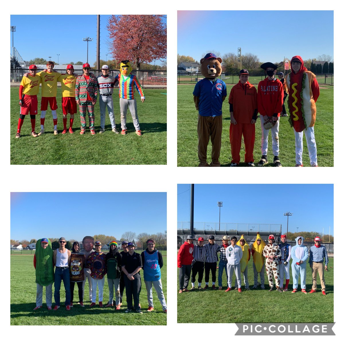 Palatine9's tweet photo. 1st annual Halloween Baseball Game is On. https://t.co/Oh9GytWP5K