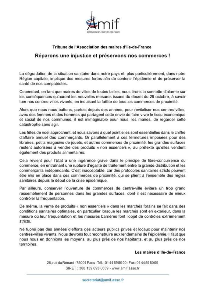 EdeCrepy's tweet photo. Tribune signée par de nombreux maires don't @FdeMazieres https://t.co/7WxPu6CTqN