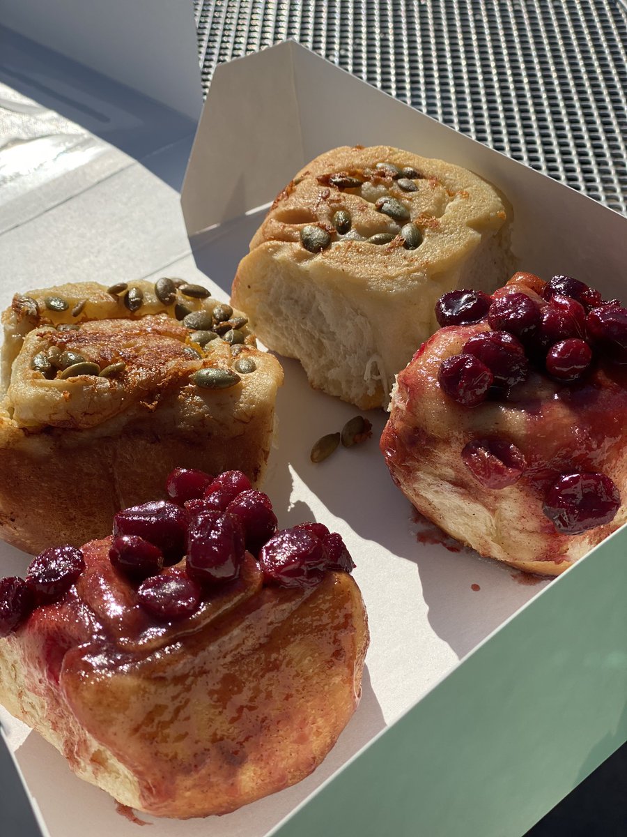 laurenbworley's tweet photo. Yummy morning @dojogelato - yummy goetta and jam sammich and Butternut squash cheese and cranberry Schnecken! Thanks Dojo! #Northside45223 https://t.co/n1tx9fna8B