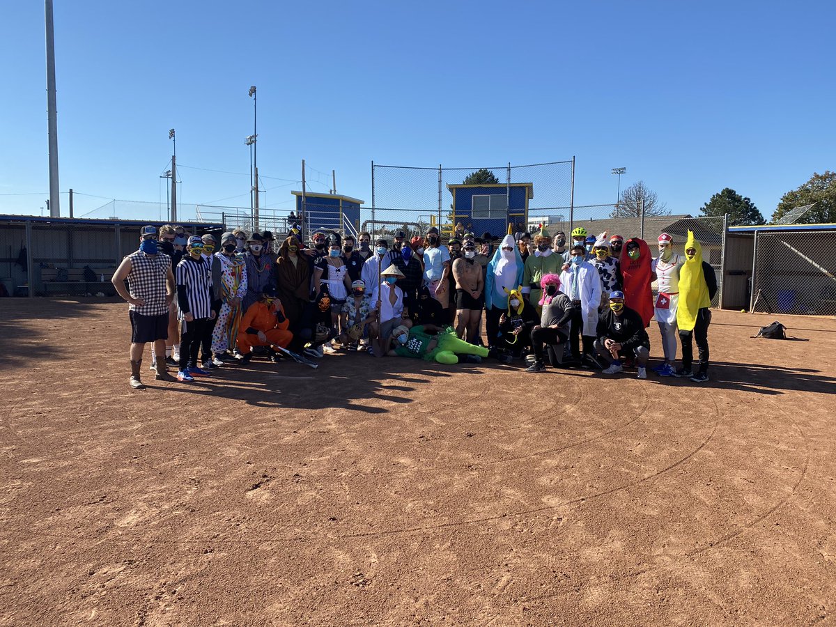 Guys had a blast with the Halloween Game. A lot of good costumes. Thanks to <a href="/SwedesSoftball/">BC Swedes Softball</a> for letting us use the field this morning. 

Game 1 of our World Series will start tomorrow at 1:15.