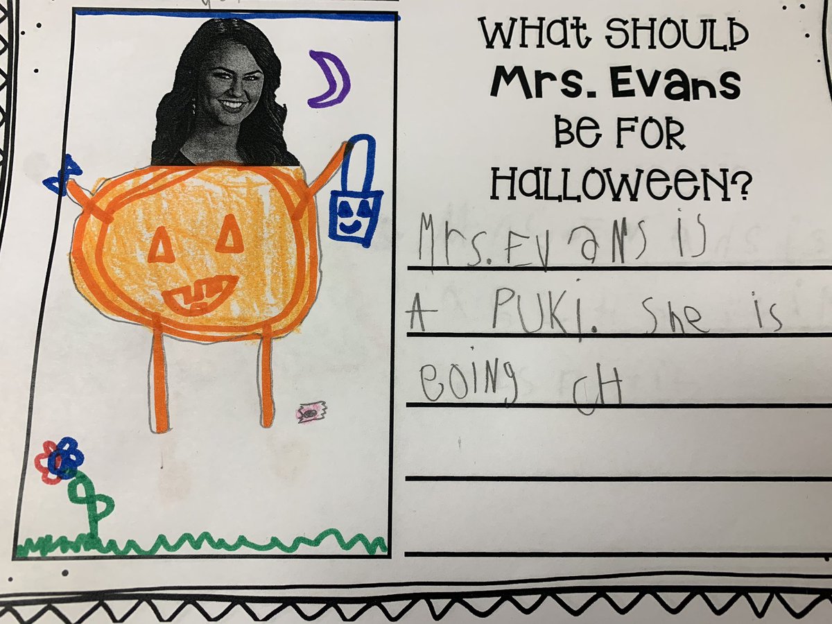 madisonfevans's tweet photo. They had me smiling so big with that writing and their creativity!! Also SUPER proud of how our writing is coming along!!! 🎃🐰👩🏻‍🏫 @JackTylerISD https://t.co/A212vbwohe