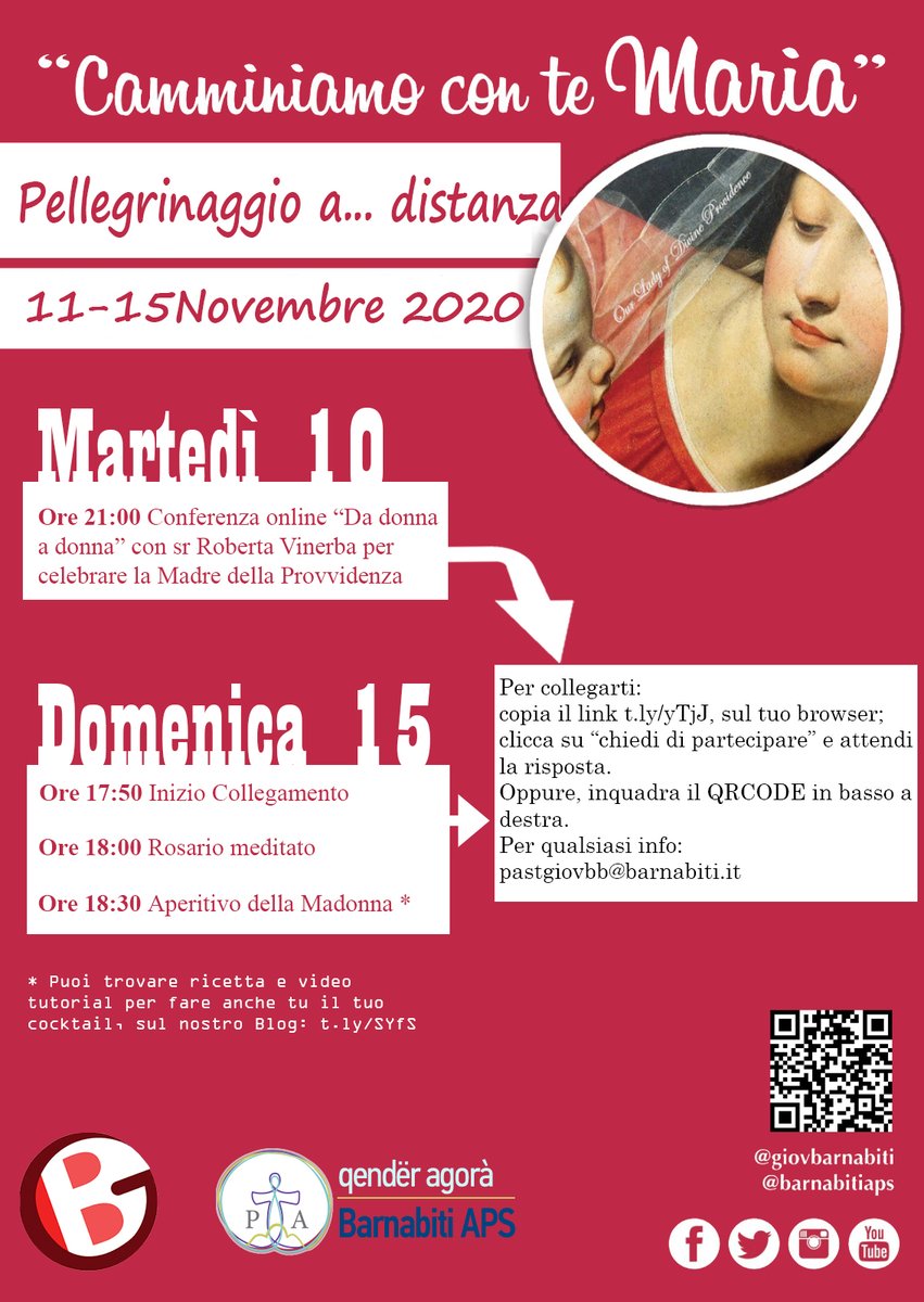 giovbarnabiti's tweet photo. festa della #MadonnadellaProvvidenza: #pensare, #pregare, #festeggiare (con il #cocktaildellaProvvidenza) @pjgiannic @barnabite @Barnabitiaps @juzloreto @JuventudeZaccar @enricoselleri @Avvenire_Nei @blogbarnabita @pascu_x @VITAnonprofit @beltempotv2000 https://t.co/YLmOwt2FAf