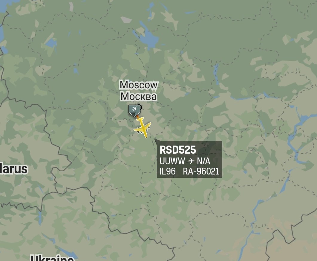 is_keelu's tweet photo. Rossiya - Special Flight Squadron 
Ilyushin Il-96-300PU

#RSD525 RA-96021 #Russia #AirPutin? https://t.co/mPliEp148j
