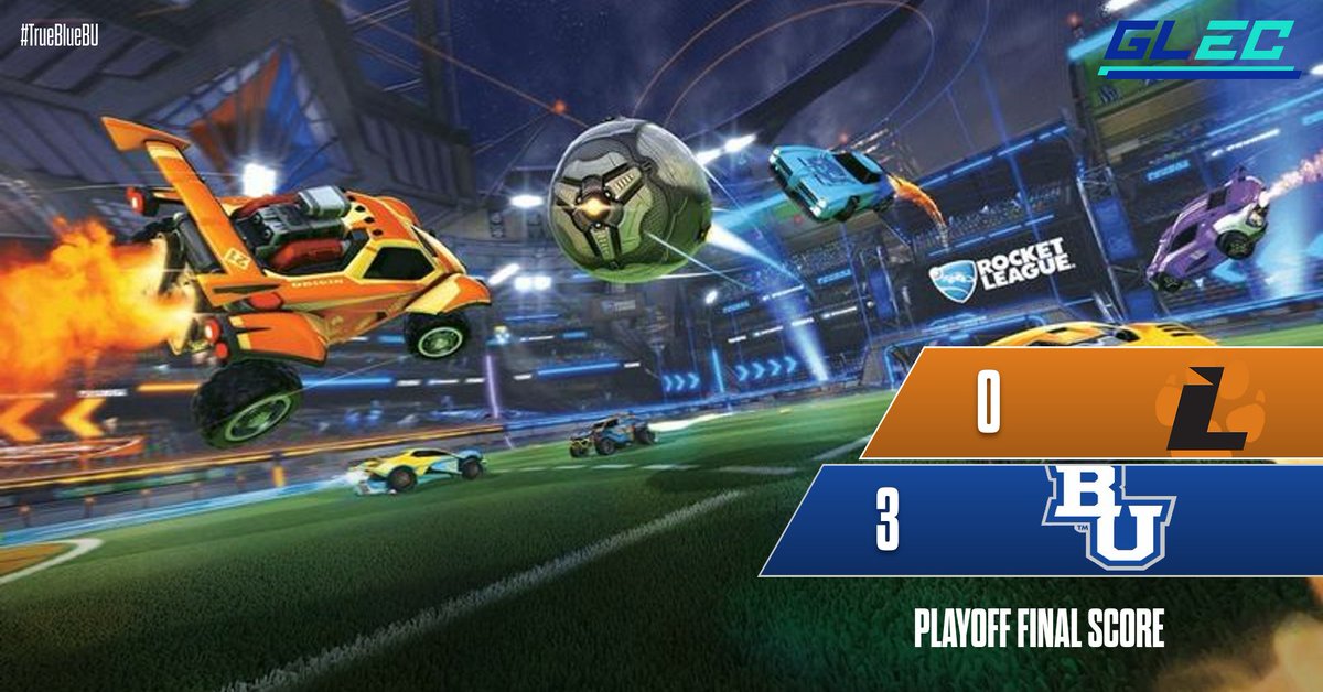 BUPilotsEsports's tweet photo. Rocket League team gets 1st playoff win vs @lourdes_esports in @glec_gg conference tournament.  GG to Lourdes.  #TrueBlueBU #eBlueCrew2020 - Go Pilots https://t.co/xwUfGcLCpq