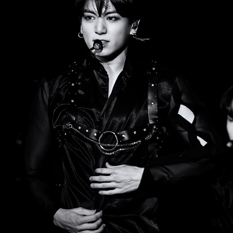 Jungkook hot black and white pics as thunderstorms - a thread