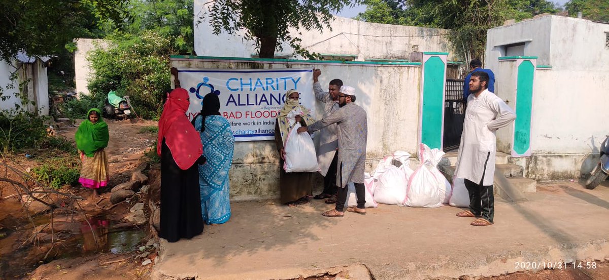 Today's distribution to #Hyderabad floods victims . #Alhamdulillah #hyderabadfloods