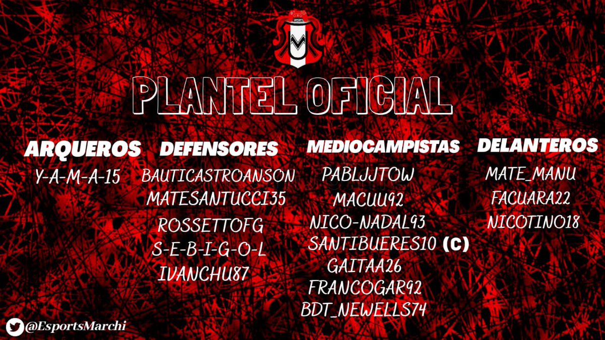 EsportsMarchi's tweet image. ¡CERRAMOS PLANTILLA!
Estos son los 16 encargados de llevar al club a lo más alto. Muchos éxitos!❤️🖤