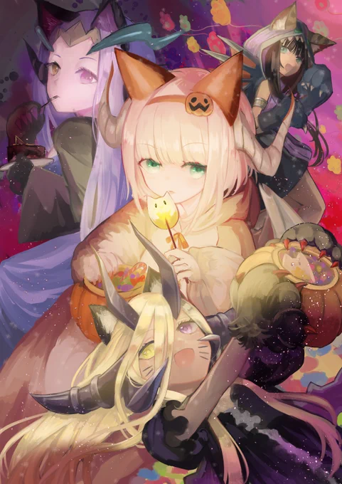 猫耳かお菓子かドラゴンか?
#パズドラ  #パズドライラスト 