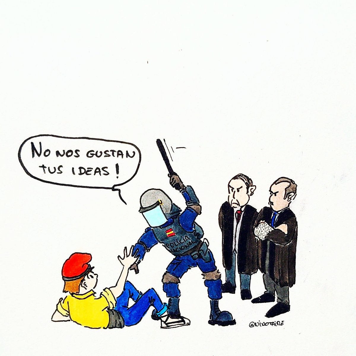 Albert_SFR's tweet photo. Clar i català, Espanya és un estat feixista antidemòcrata, punt.
Cap pacte, cap negociació, cap diàleg amb la xusma encallada en l'època dels "señoritos" terratinents.
 DUI
#NINOTAIRE
#spainfail #spainisafasciststate #spainisdead #spain #europeanunion #europe #fascism #democracia https://t.co/CyiglMpzIy
