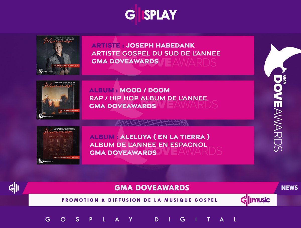 gosplaydigital's tweet photo. GMA DOVEAWARDS https://t.co/yfknPzbkhy