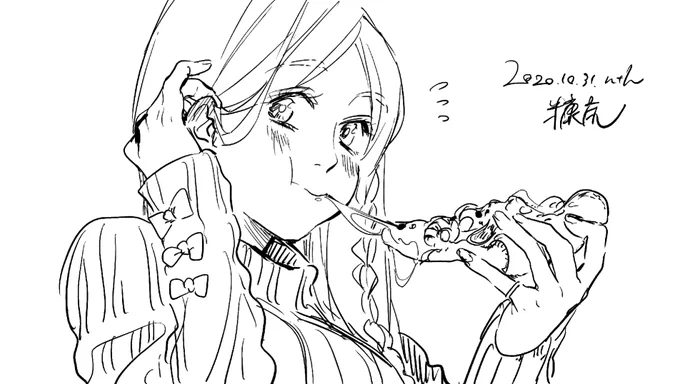 【#糠床エアスケブ】「食べ物を美味しそうに食べる好きキャラ」マッシュマロより!ありがとうございましたー!!
私はミーシャに美味しい食べ物いっぱい頬張ってほしい… 