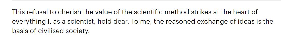 "Yet rather than engage in serious, rational discussion with us, our critics have dismissed our ideas as ‘pixie dust’ and ‘wishful thinking"this is what real scientists sound like.if those you listen to do not embrace open, reasoned exchange, you're not on the side of science