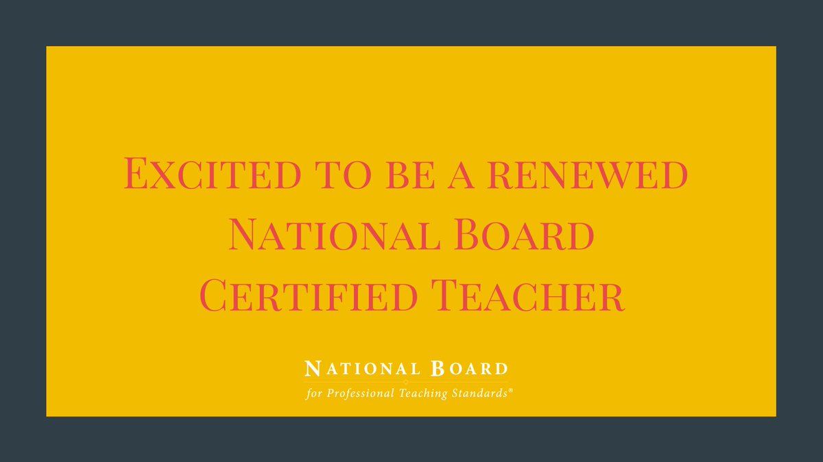 A  pandemic couldn't stop me from staying #NBCTstrong. I am proud to say that I successfully achieved renewal to keep my National Board Certification! #TeamNBCT