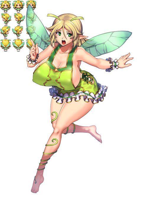 風の精霊シルフさんの立ち絵ー 