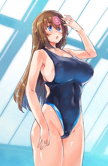 祭なので過去絵貼る
#競泳水着の日 