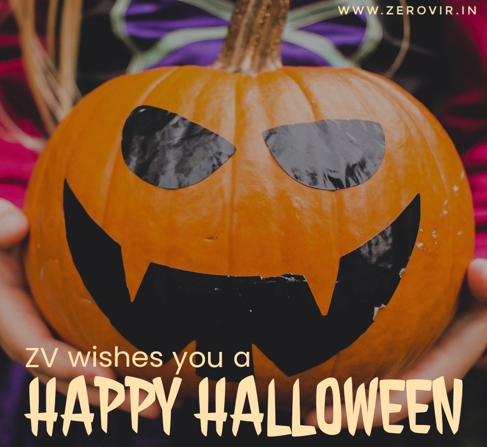 ZeroVir's tweet photo. ZeroVir wishes you a very Happy Halloween!

This festive season give your family an ultimate protection from harmful viruses and germs including Covid'19!

It kills 99% harmful virus and bacteria within minutes!

To know more visit- https://t.co/epTQySyvTi

#HappyHalloween2020 https://t.co/kardYLdEZy