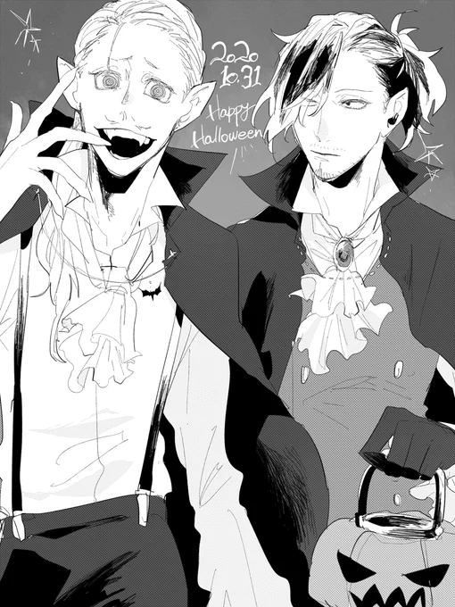 投票ありがとうございました～!吸血鬼同期です🦇
✨👻🎃Happy Halloween🍪✙✨ 