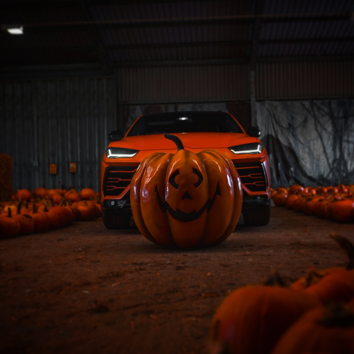 lamborghinibrum's tweet image. Let’s carve out pumpkins on Halloween and enjoy the thrills of the frightful night! 

HAPPY HALLOWEEN 🎃 

#lamborghini #urus #sincewemadeitpossible #halloween #scarypumpkin