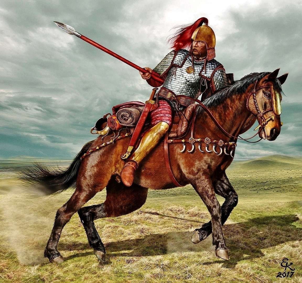 Heavy armed Scythian warrior of the Paralatae (Royal Scythians), Northern Pontic littoral, VII-VI C.C. BCScythian king (right) of the Paralatae (Royal Scythians) and his warlord (left), Northern Pontic littoral, Vth-IVth C.C. BC