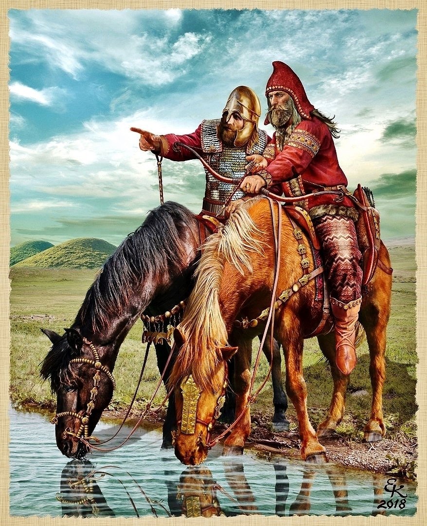 Heavy armed Scythian warrior of the Paralatae (Royal Scythians), Northern Pontic littoral, VII-VI C.C. BCScythian king (right) of the Paralatae (Royal Scythians) and his warlord (left), Northern Pontic littoral, Vth-IVth C.C. BC