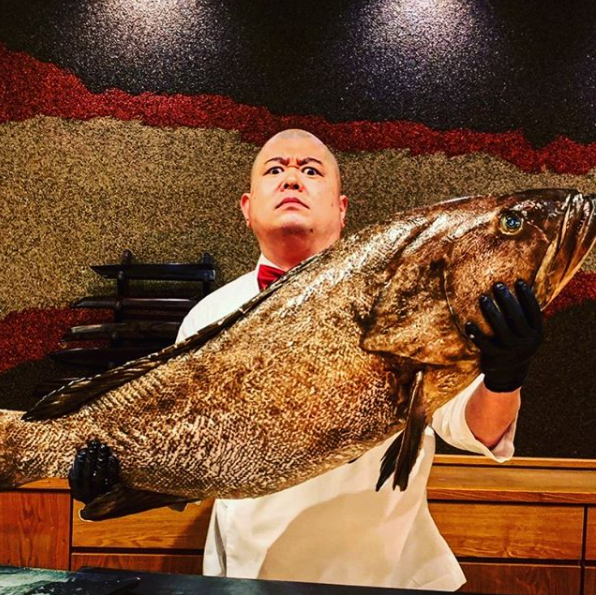 Dude is pretty fucking henched casually lifting up a 72lbs grouper