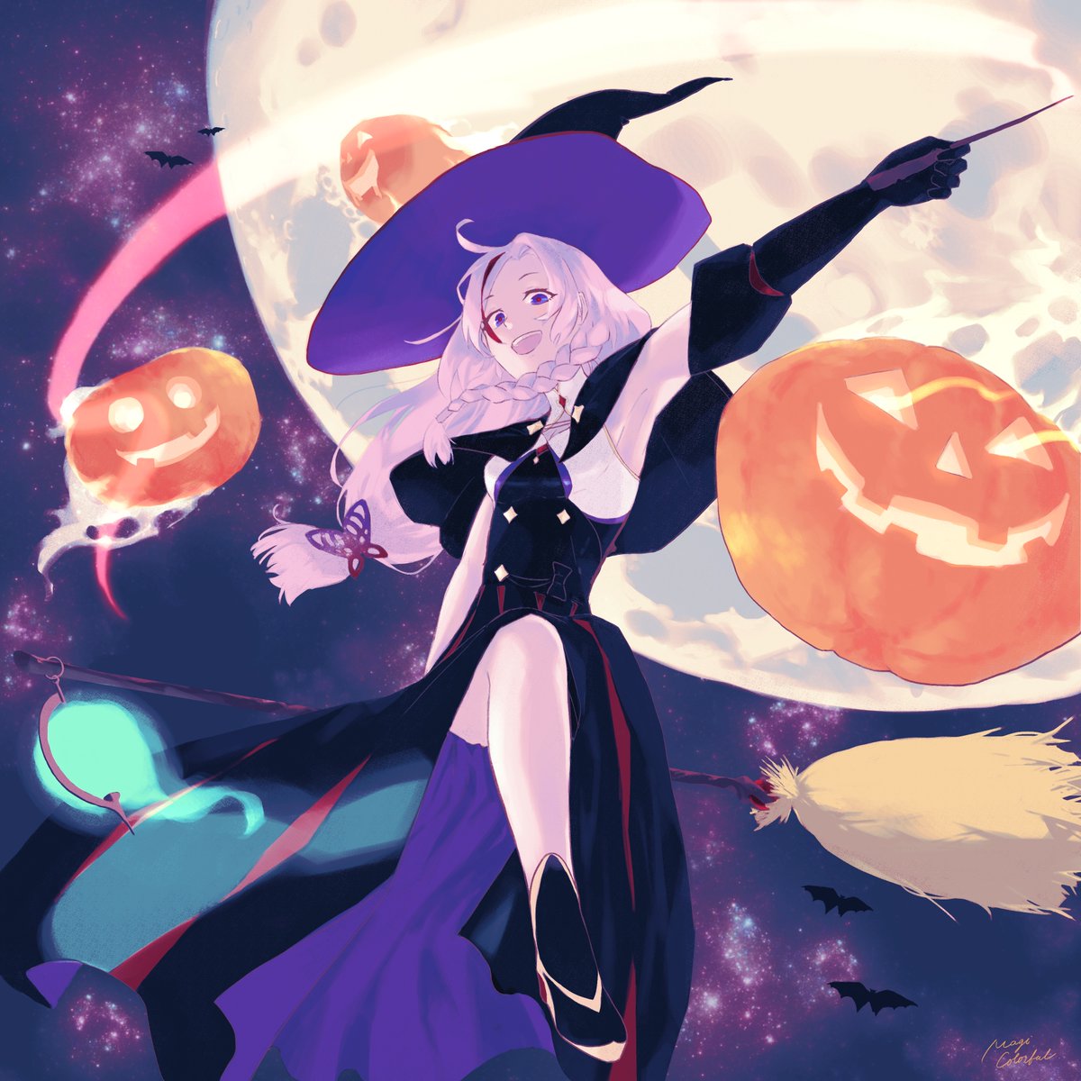 Magicolorful 夜宴の魔女 ハロウィン ハロウィンイラスト T Co Hltwepenlu Twitter