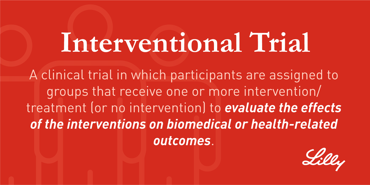 LillyTrials's tweet photo. And our final word of the day is *drumroll please*.... interventional trials! Treatment trials and vaccine trials are examples of interventional trials. Want to learn more about how these are being used for #COVID19 research? Learn more: https://t.co/TEQznzt6xW #HealthLitMonth https://t.co/NhEnw5iv2j