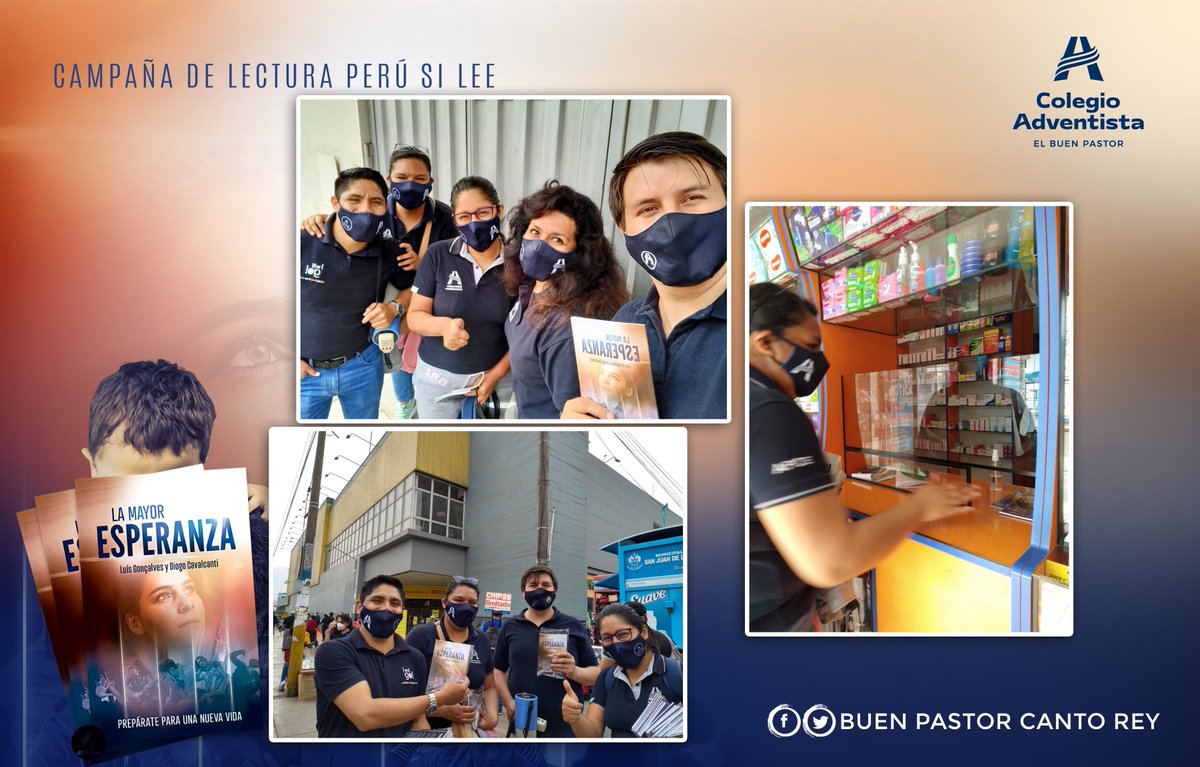 IEABuenPastorCR's tweet photo. 📢Docentes de nuestra Institución Educativa se unen a #𝐈𝐦𝐩𝐚𝐜𝐭𝐨𝐄𝐬𝐩𝐞𝐫𝐚𝐧𝐳𝐚 en San Juan de Lurigancho a favor de la lectura📖  y a través de la entrega de más de dos millones de libros #LaMayorEsperanza🙏 en todo #Perú 🇵🇪
⁣
 #EducaciónONLIFE #EducaciónAdventista https://t.co/1U05F3IvlB