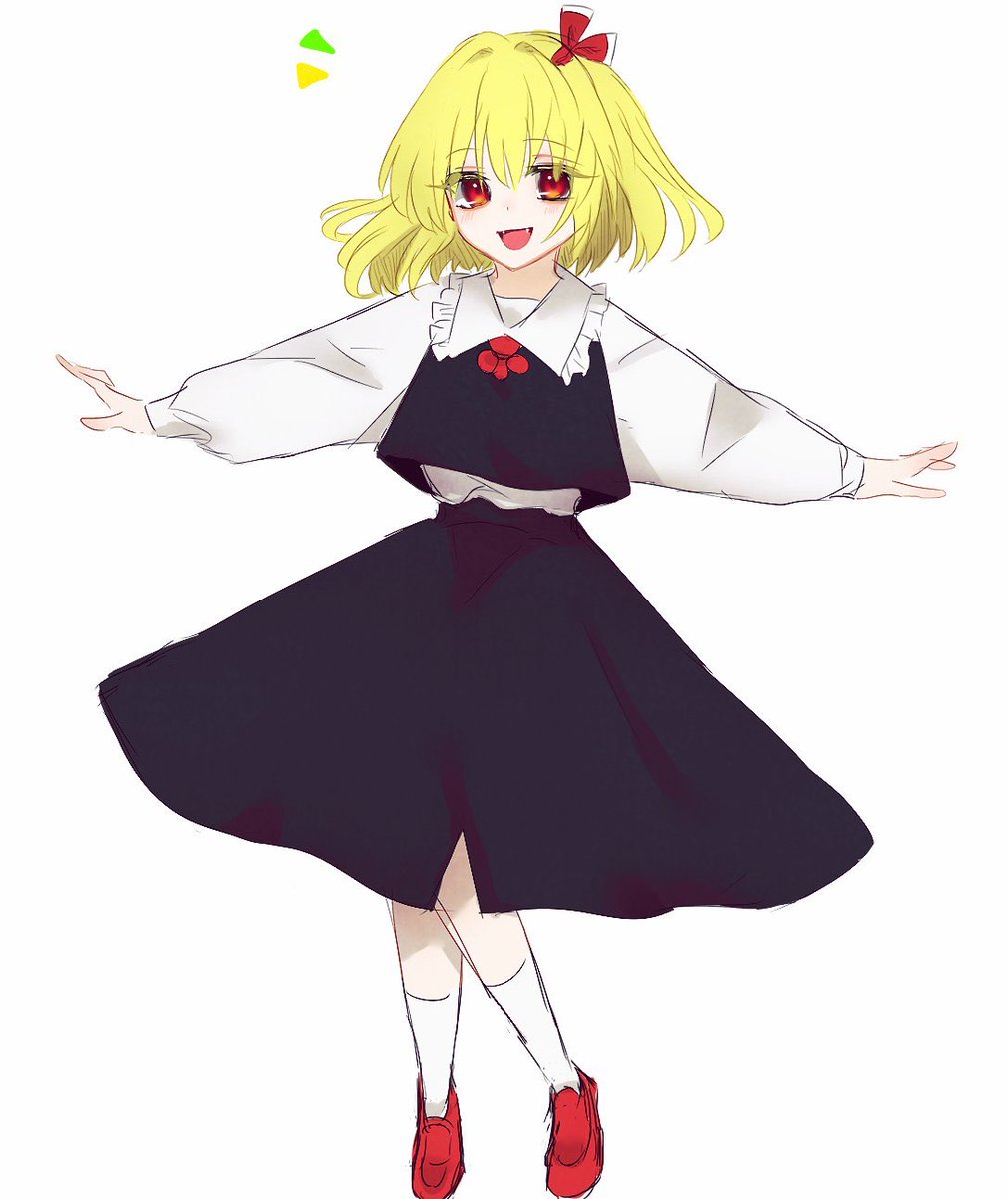 あんみつ ルーミアちゃんのスカート スリットなのか巻きスカートなのか