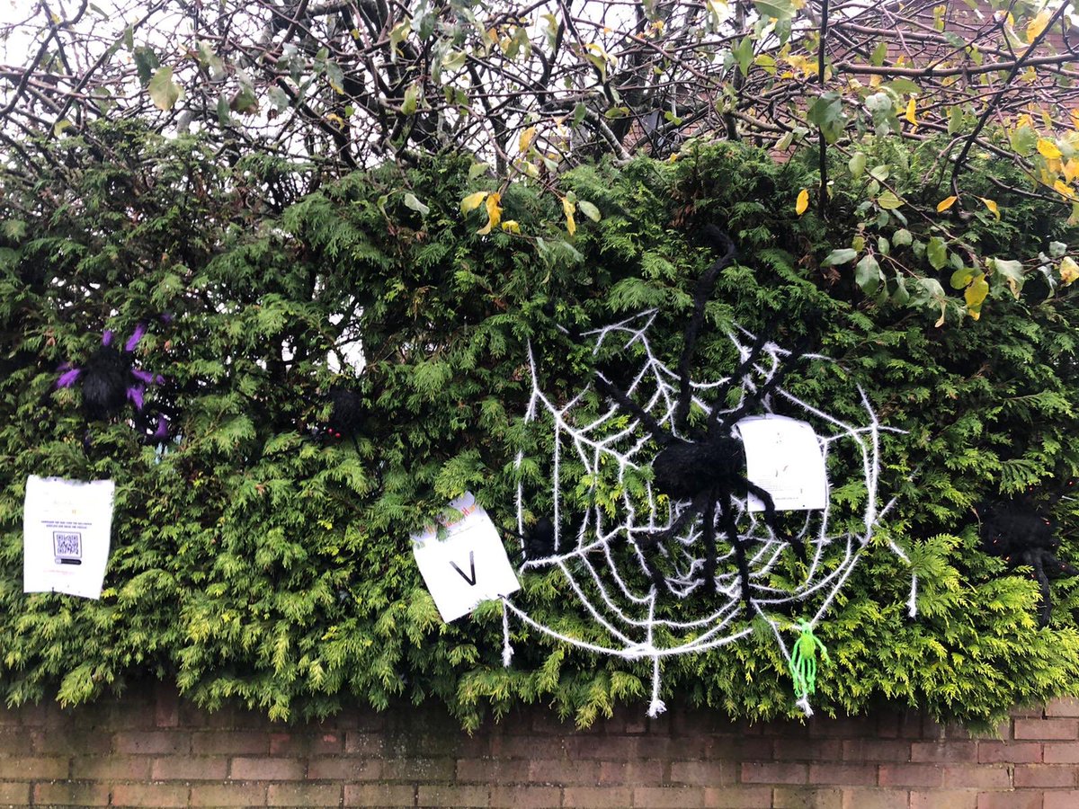 hannah_c_day's tweet photo. A very soggy and windy set up this morning for the Halloween trail! #Halloween2020 #KingsStanley https://t.co/nvPUf05q7c