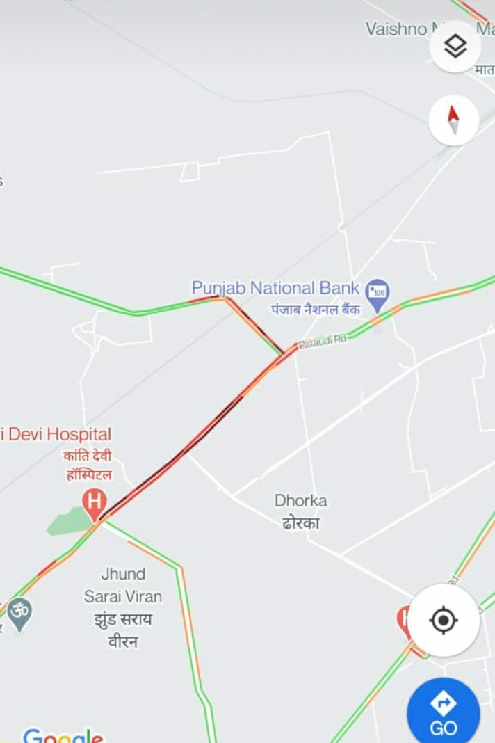 TrafficGGM's tweet photo. Traffic Alert :-
Traffic congestion has been reported near wazirpur Mod due to heavy vehicle pressure. @TrafficGGM is on the spot to facilitate the traffic. Inconvenience caused is highly regretted. @gurgaonpolice https://t.co/VyMibqfdiX