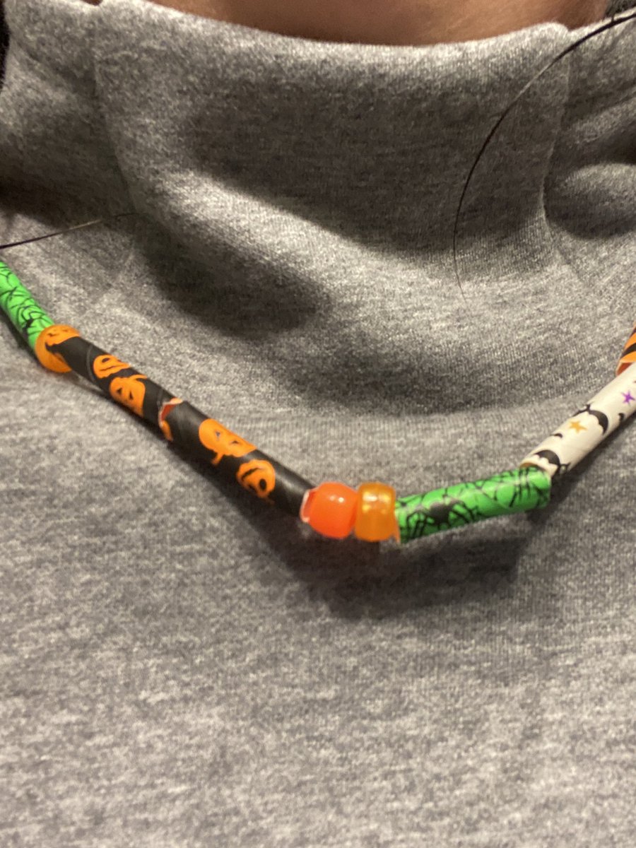 Who needs Tiffany when you have a Halloween necklace lovingly made by one of our Ks?   Priceless!