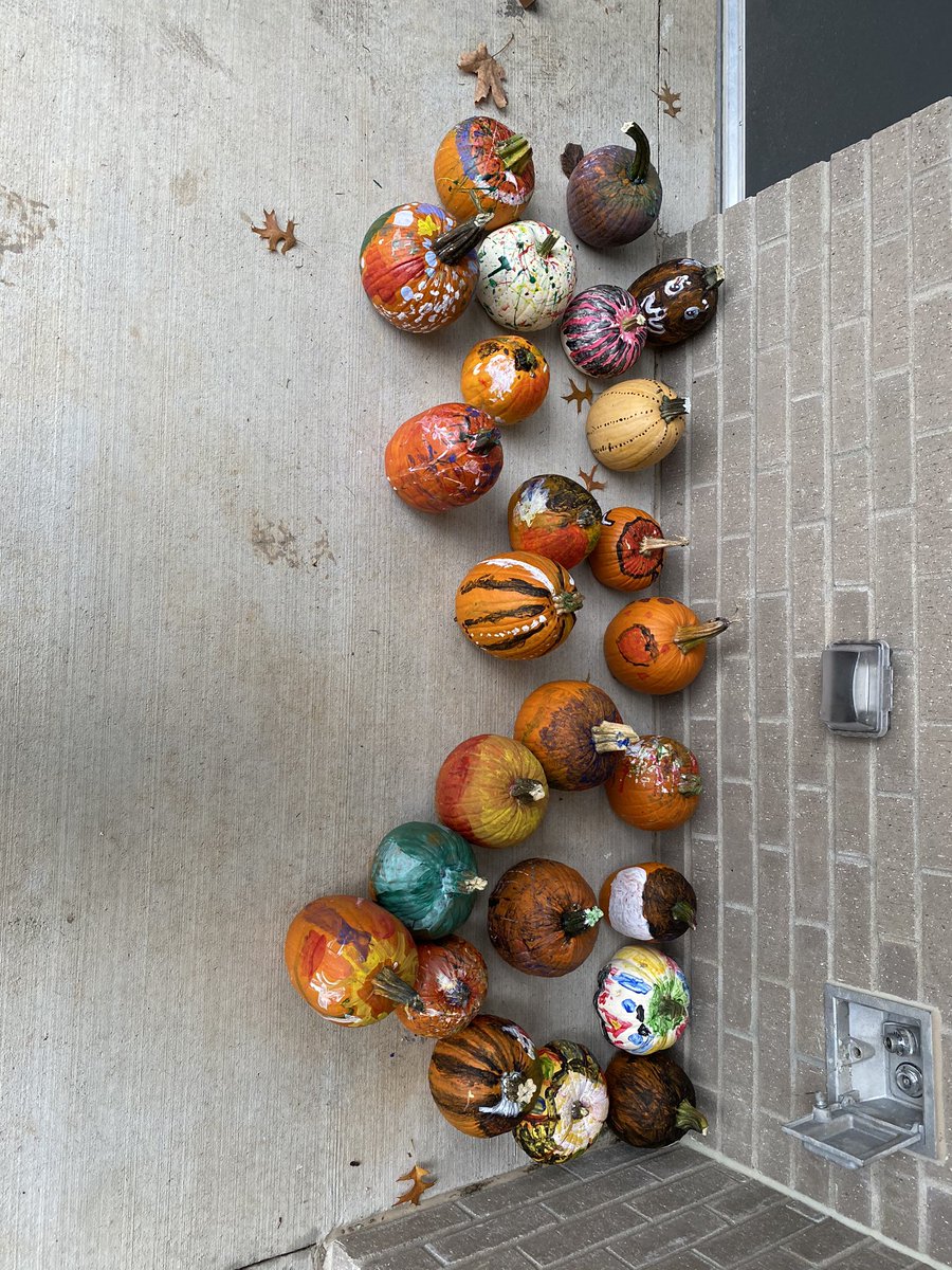 Painted pumpkins last week to start our descriptive writing! <a href="/NSDGoodman/">Goodman Elementary</a> <a href="/GwynOsborne/">Gwyn Osborne</a>