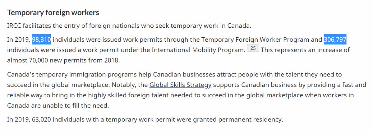 Canada will also issue >400,000 temporary work permits per year  https://www.canada.ca/en/immigration-refugees-citizenship/corporate/publications-manuals/annual-report-parliament-immigration-2020.html#trprogramsso over the next 3 years>1.2 million immigrants>1.2 million study permits>1.2 million work temp work permitsthat's 3.6 million people over 3 years and you thought Toronto was expensive now