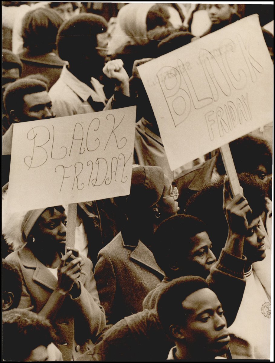 imgladigotyou's tweet photo. "Black Friday," 50 years ago today on Oct. 31, 1969, Clara Luper helped lead the sanitation strike. About 1,500 people marched from northeast Oklahoma City to City Hall to protest the pay and working conditions. https://t.co/Rsl6Rwqh37