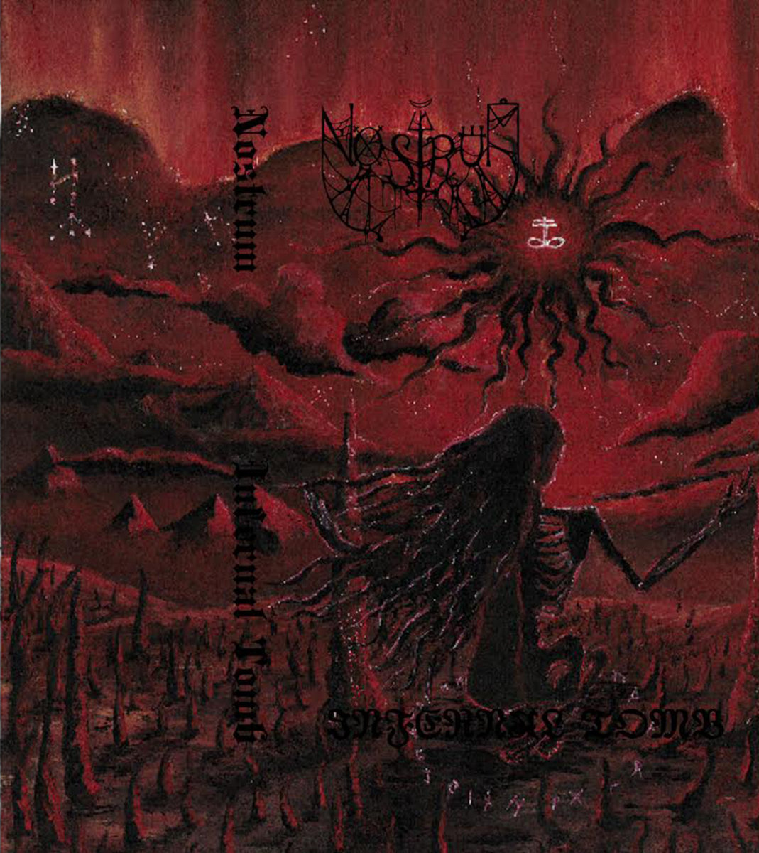Nostrum; Infernal Tomb. Starts well with the leaden throb of doom, then goes a bit awry with sweet vocals, reminding me of dismal folk goths All About Eve. False alarm, the voice switched to Regan from The Exorcist vomiting a demon. Proper heavy, just right for Hallowe'en.