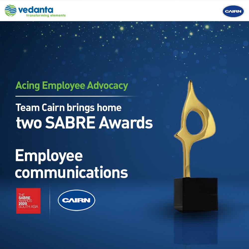 Cairn_Vedanta's tweet photo. Team Cairn along with @GenesisBCW brings home two #SABREAwards! Building a rock-solid foundation of employee engagement using #Influenceroutreach programme, we endeavoured to strengthen the relationship with our most important stakeholders, our employees. https://t.co/uBRehbE1vz