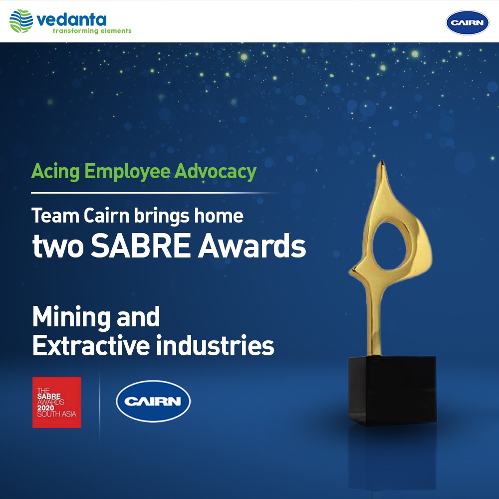Cairn_Vedanta's tweet photo. Team Cairn along with @GenesisBCW brings home two #SABREAwards! Building a rock-solid foundation of employee engagement using #Influenceroutreach programme, we endeavoured to strengthen the relationship with our most important stakeholders, our employees. https://t.co/uBRehbE1vz