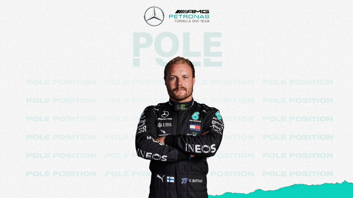 MercedesAMGF1's tweet photo. HE'S DONE IT. 💪 IT'S A FIRST EVER #IMOLAGP POLE FOR VALTTERI AND THE TEAM! https://t.co/QtfYrpdcpf
