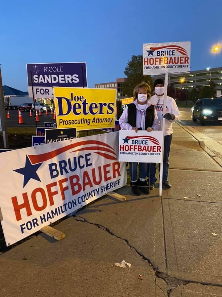 Bruce4Sheriff's tweet photo. Team Hoffbauer is out in full force this morning at the Board of Elections - come on out and vote to keep our neighborhoods safe and secure! https://t.co/kDxEJVMmiS