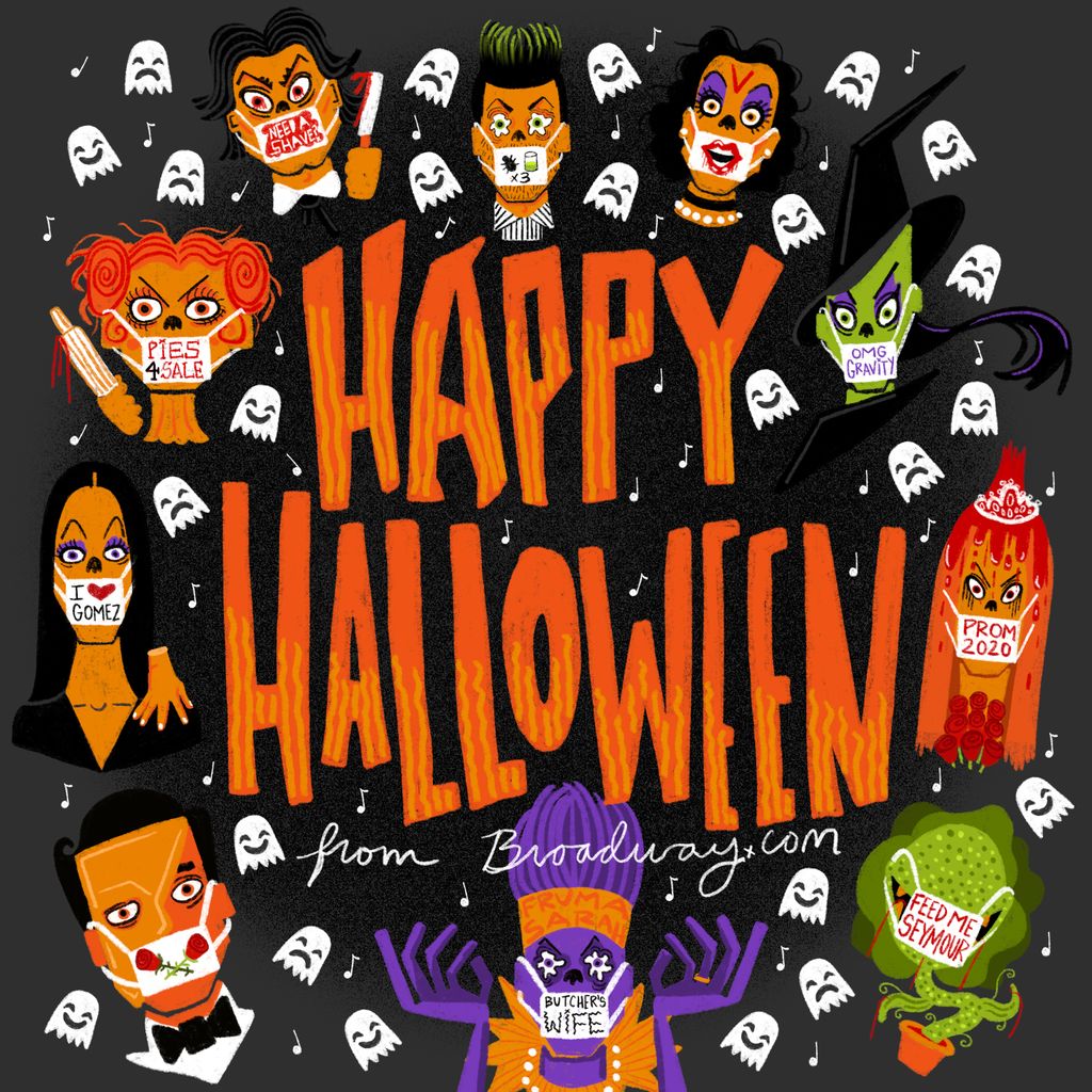 RT broadwaycom: Halloween masks are a little different this year! Have a great one from these Broadway faves!
.
🎨: <a href="/goryango/">GoRyGo</a> for <a href="/broadwaycom/">broadway.com</a>