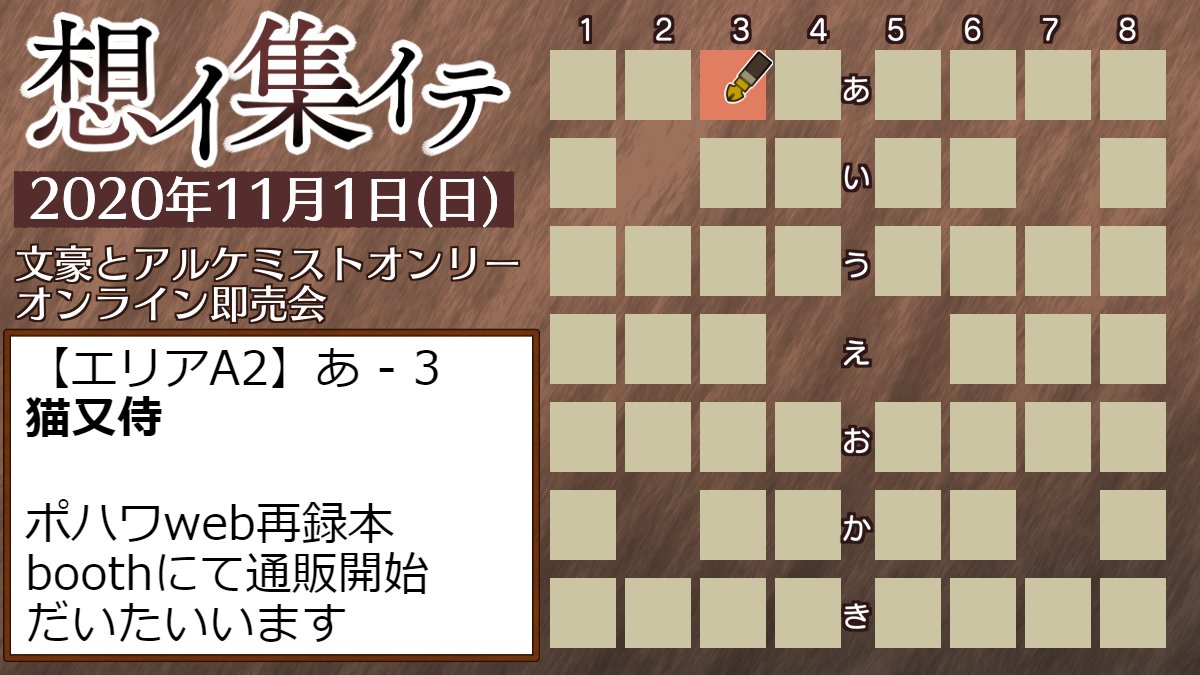 #bnalオンリーオンライン即売会 
0時からbooth開けますのでよろしくお願いします。 