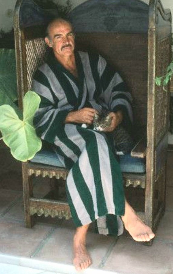 All the best people love cats. RIP Sean Connery.