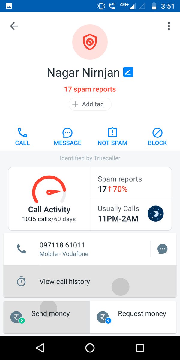 AdvDeepakMore1's tweet photo. Dear @CPDelhi @DelhiPolice the lady from this number 9711861011 harrasing me and my mother with misusing @DelhiPolice name, please take appropriate action against this number https://t.co/YfkqFxEScq