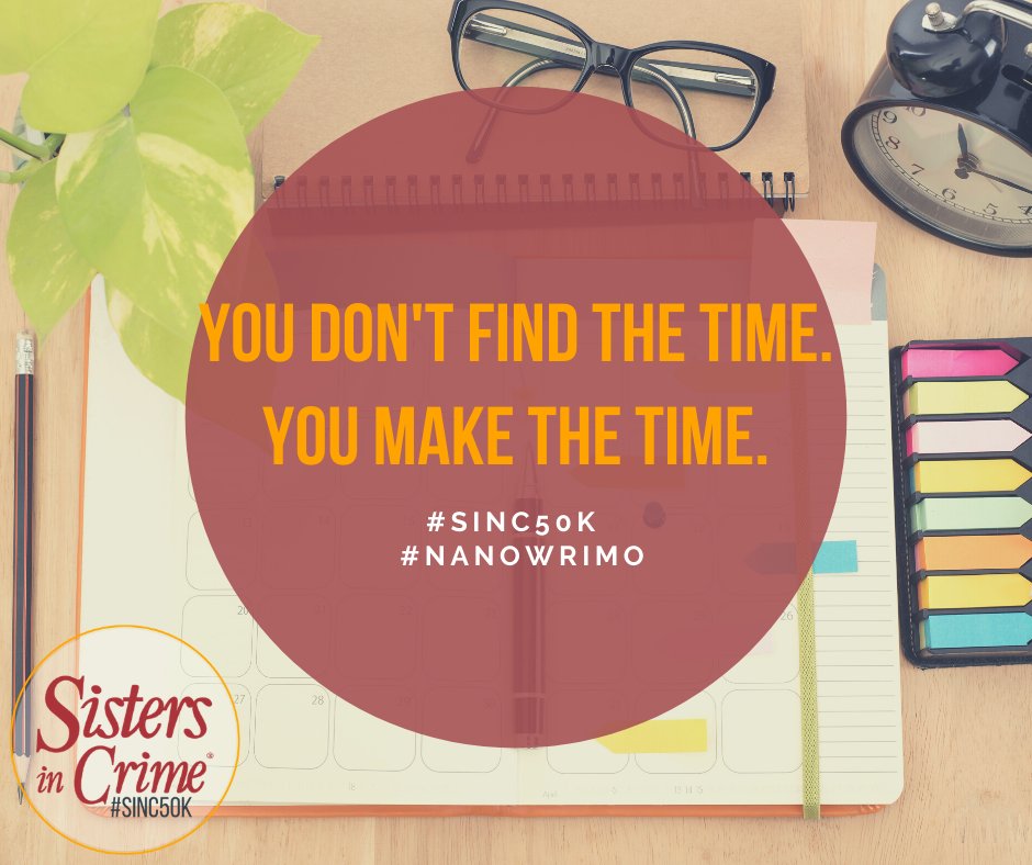 Just one day until launch of #SinC50K for #NaNoWriMo -- have you registered to join our HUGE launch party tomorrow with dozens of your favorite authors giving quick tips LIVE?! 

Join us: sistersincrime.org/events/EventDe…

#nanowrimo2020 #amwriting