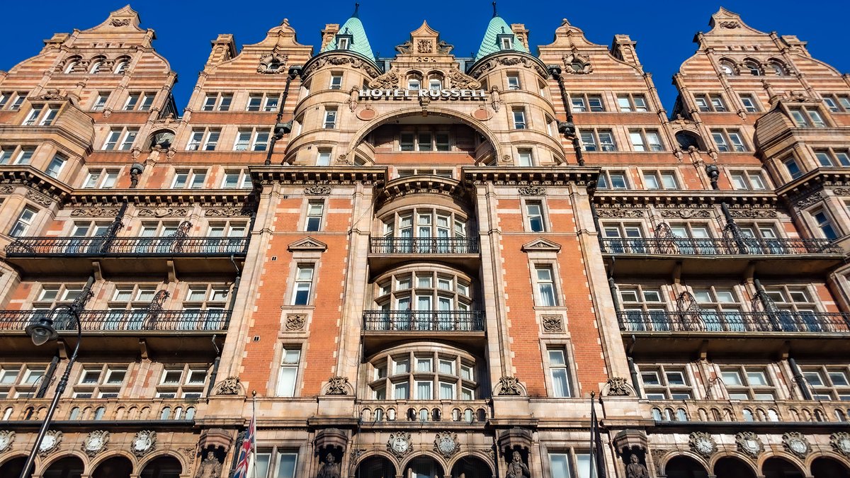 stevemouzon's tweet image. Two hotels in London, separated by about a hundred feet and a hundred years. What should this tell us about progress in architecture?