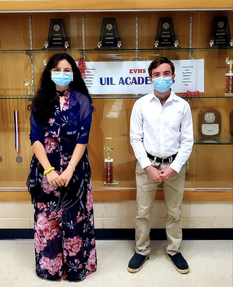 evhsuil's tweet photo. EVHS UILAcademics Homecoming  nominees, Maddy and Jimmy - we’re so proud of you! #EVHS #beliEVe #HOCO2020 @GeorgetownISD https://t.co/cB4YAY1sME